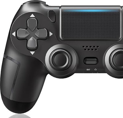 Wireless Controller for PS4,Controller Wireless for PS4/Pro/Slim/PC Bluetooth Gamepad Joystick with Dual Vibration Touch Panel 3.5mm Audio Jack Six-Axis Buttons Upgraded Ergonomic Controller