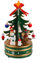 Cabilock Christmas Tree Music Box Decoration Desktop Christmas Wooden Musical Box Figurine with Snowman Rotating Wind Up Wooden Melody Box Ornaments for Holiday Festival