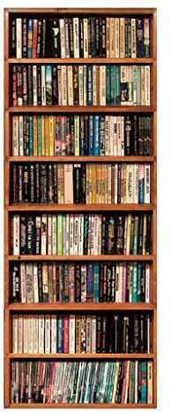 for Creative 3D Door Sticker Bookshelf Bookcase Wallpaper Self Adhesive Wall Poster Bedroom Decor
