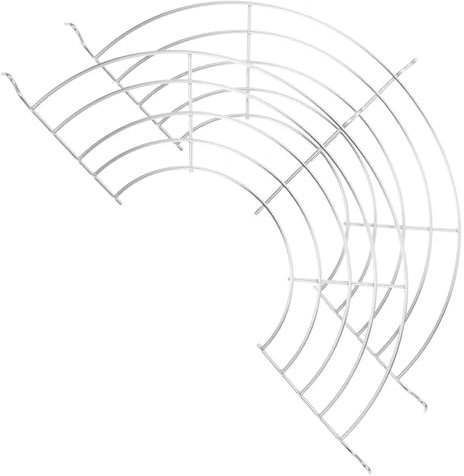 Cabilock 2stücke Edelstahl Halbkreis Ölablagerungsgestell Fettabscheider Abtropfgitter Küchenablage Für Braten Grillen Backen Robust Leicht Zu Reinigen Kompatibel Mit Topfkanten Fettgehalt