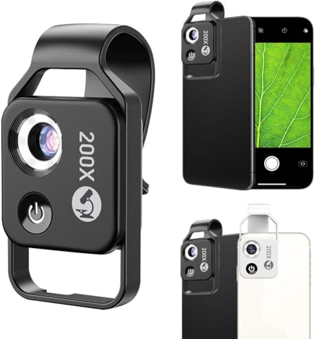 2025 Nuovo Nano Zoom 200x per iPhone, fotocamera tascabile 200x, mini microscopio con polarizzatore, lente clip-on high-tech, più stabile e più chiaro