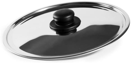 zanetti, Coperchio in Inox, Coperchio Acciaio Inox, Diametro 34 cm, Manico Plastica, Adatto a Pentole e Padelle, Lavabile in Lavastoviglie