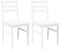 vidaXL Sillas de Comedor 2 Unidades Madera Maciza de Caucho Blanco