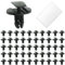 JEYORZY 50 Pcs Clips de Fixation Parechocs, Rivets en Plastique Attaches, Garde-Boue Rivets Clips de Retenue, Clips de Fixation Voiture, Clips Voiture pour Auto Panneaux Garniture avec Citroen Peugeot