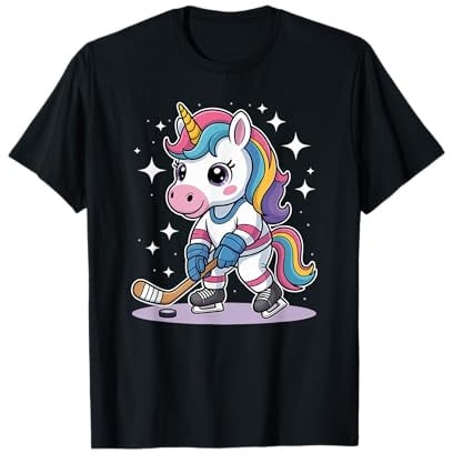 Hockey Unicorn Ice Hockey Cute Funny Girls Winter Sport T-Shirt