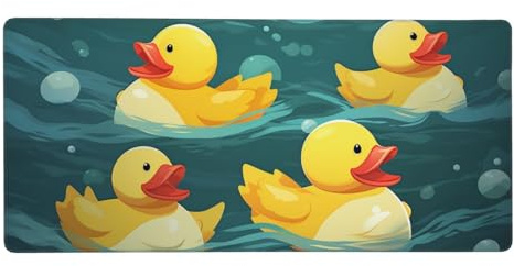 Gaming Mouse Pad Extended Full Keyboard Mat with Stitched Edges Anime Large Desk Pad with Non-Slip Base Rubber Ducks Mouse Mat for Gaming and Office 16 x 35.5 inches Mousepad