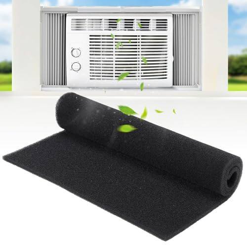 Biubee Cut to Fit Carbon Air Conditioner Filter, 15.7 x 27.6 | 6mm Thick Washable Reusable Air Purifier Filter Sheet, Pre Filter Foam Pad for AC Vents and Home Appliances