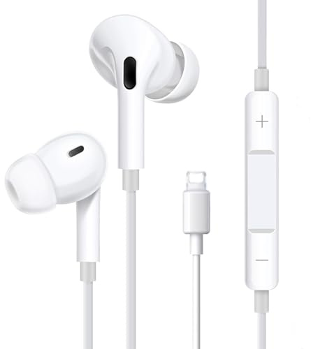 Headphones for iPhone[MFi Certified]For iPhone Headphone Wired Stereo Sound In-Ear Earbuds with(Built-in Microphone&Volume Control),Compatible with iPhone 14/14 Plus/14 Pro Max/13/12/Mini/11/X/X/8/7