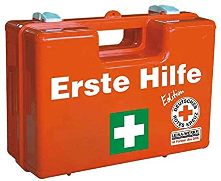 LEINAWERKE 82102 Erste Hilfe-Koffer SAN mit Inhalt: DIN 13157 orange - grün/weiß/schwarz, 1 Stk.