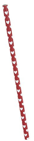 Unique Party 62089 - Valentine Heart Paper Straws, Pack of 10