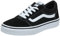 Girls Vans Size 2.5/3, Ward Sneaker Kids Shoes, Black & White Suede Canvas Lace Up Shoes, Low Top Children's Trainers, Lightweight Sports Shoes by Vans Active Wear Range (2.5/3 UK)