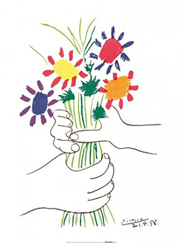 1art1 Pablo Picasso Poster Hände Mit Bouquet, 1958 Kunstdruck Bild 80x60 cm