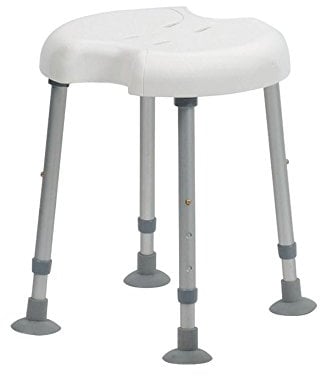 Drive Medical mit zwei Hygieneaussparung, Duschhocker Delphi, weiß
