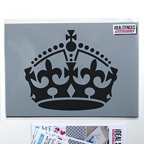 Krone Mädchen Kinderzimmer Schablone Haus Wand Dekorieren & Basteln Schablone malen Wände Stoffe & Möbel 190 Mylar Wiederverwendbare Schablone - halb transparent Schablone, XXL/77X89CM