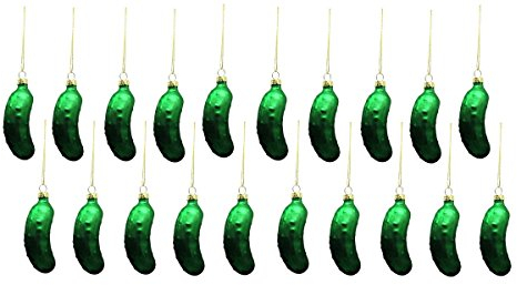 20 x Weihnachtsgurke Glas Gurke Anhänger Baumschmuck Christmas Pickle Weihnachten