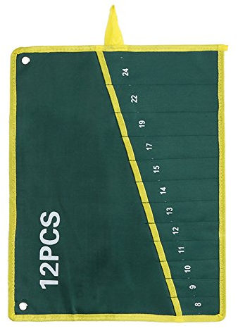 Fdit Bolsa Enrollables para Herramientas Estuche para Herramientas Almacenamiento Llave Inglesa Alicates Organizador Bolsa Lienzo 6/8 / 10/12 / 14/25 Bolsillos Socialme-EU(12PCS)