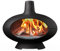Morsø Forno Wood Burning Outdoor Oven for Versatile Cooking, Barbecuing and Smoking Food, with Pizza Stone, Round Design with Double-Coated Cast Iron, Black