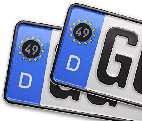 Kennzeichen Aufkleber Sticker für EU Feld Nummernschild Türkei 49 Mus 2 Stück