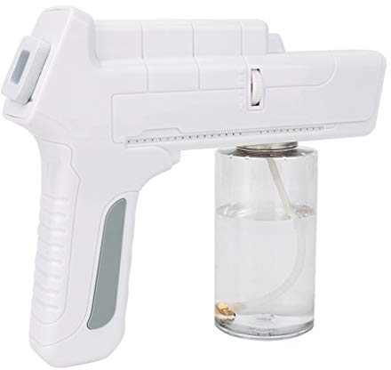 350ML ULV Fogger Machine Inalámbrico y Recargable Blue Light Electric Nano Steam Atomizador Nebulizador Desinfección-Pulverizador con batería Atomizador Pistolas para Oficina, Hogar