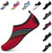 SAGUARO Badeschuhe Strandschuhe Wasserschuhe Schwimmschuhe Aquaschuhe Surfschuhe Barfußschuhe Tauchschuhe Wassersportschuhe für Damen Herren Feuriges 44/45 EU