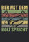 Notizbuch A5 dotted, gepunktet, punktiert mit Softcover Design: Der mit dem Holz spricht Vintage Holz Kamin Ofen Holzfäller: 120 dotted (Punktgitter) DIN A5 Seiten