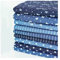 MaJu Denim Baumwollstoff Schmetterling Streifen Sterne Bedruckter, Weich Gewaschener, Dünner Stoff Jeans Stoffe Quilten Nähmaterial（Breite 150 cm）(Size:Schmetterling,Color:Blau)