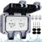 Frasheng Enchufe de Pared Impermeable IP66, de ABS, Toma de Corriente para Exteriores, con Conector de Cable y Tapa Abatible, para Cocina, Baño, Garaje, Piscina y Jardín, Negro, gris