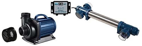 AquaForte Filter-/Teichpumpe DM-22.000 Vario S, 70-200W, Förderhöhe 7,5m, regelbar mit externem Controller. & AquaForte UV-C T5 Midi Power, 75 W