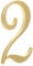 Zayookey Metall Hausnummer aus Messing 2 Zoll (5 cm) Moderne Türnummern Plaque Straße Privatadresse Ziffern Metal Brass House Number (Door Number 2)