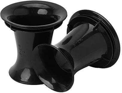 hetuioiyster 2 Pezzi Porta Altoparlante Tubo Bass Reflex Vent Connettore di Ventilazione 4-665x74.5mm Subwoofer Woofer Box Accessori Anello di plastica Nero