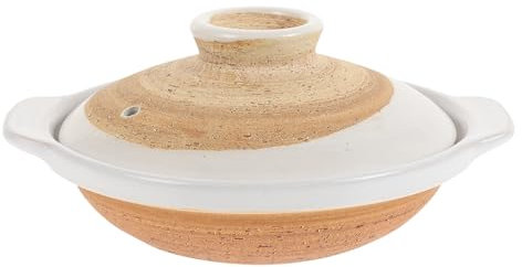 Hemoton Casserole Baking Dish Korean Cooking Bowl 18cm Ceramic Stoneware Stockpot Japanese Sumi Kannyu Donabe Clay Pot Porcelain Casserole Pot Earthenware Pot Clay Cooking Pot