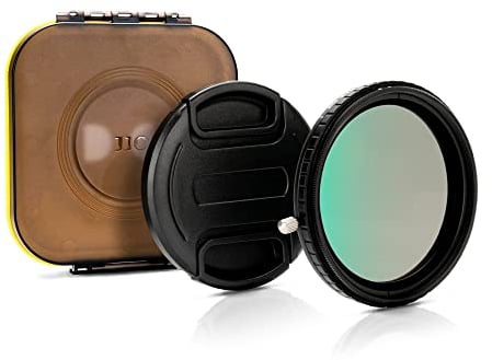 JJC 67 mm Variabler ND-Neutraldichtefilter + CPL-Zirkularpolarisationsfilter, 2-in-1 ND2 ND4 ND8 ND16 ND32 Einstellbarer Kombi-Polarisator mit abgestuftem Fader für Kameraobjektive mit 67-mm-Gewinde