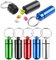 Pille Kapsel,Pillendose Schlüsselanhänger,Minipille Box,Travel Pillenbox,Tablettenbox,pillenbox Pillendose Aluminium Medikamentenbox,Wasserdichte Kapsel Pillendose Outdoor Tablettendose,5 Stück