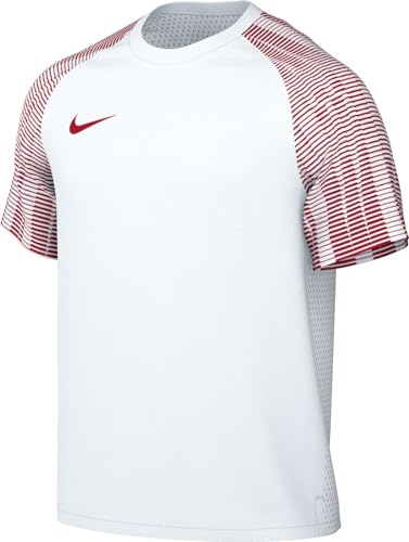 NIKE Herren M NK DF Academy JSY SS T-Shirt, White/University Red/University Red, M