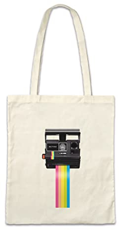 Urban Backwoods Rainbow Camera Hipster Bag Beutel Stofftasche Einkaufstasche