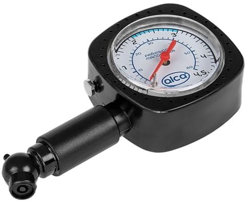 alca® Reifendruckprüfer mit Manometer bis 4,5 bar, mit Memory-Funktion | Luftdruckprüfer für Schraderventil am Auto