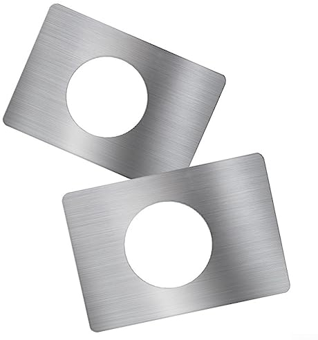 2 piezas de reparación de puerta, placa de reparación de cerradura de puerta, placa de refuerzo de puerta, placa de fijación esférica de cerradura de puerta con acero inoxidable