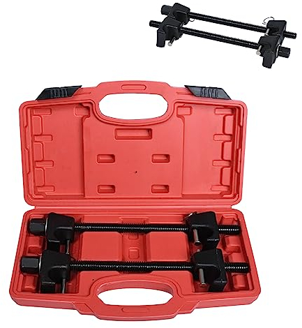 Froadp 2 Pièces Compresseur Ressort Amortisseur Set de Tendeurs de Ressort Professionnels 300MM Tendeur de Montage Automobile avec Boîte de Rangement en Plastique Ressort de Bobine Compresseur