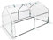 UISEBRT Serre de Jardin Serre à tomates 180 x 90 x 90 cm avec Filet à légumes, 2 Portes enroulables, Serre pour Jardin, Balcon - Blanc