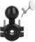 Aluminum Alloy Small Rail Mount Base with 1'' Ball for Motorcycle Scooter Round Rearview Mirror Compatible with RAM mounts B Size Double Socket Arm and Bike Motorcycle Phone Holder Mount