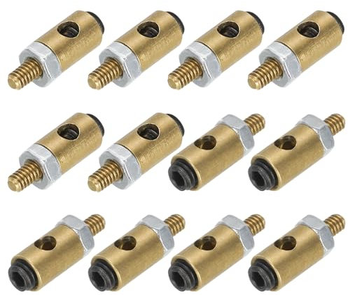 sourcing map Linkage Stoppers Connecting Servo Arm,Adjustable Push Rod with Nut and Screw for RC Airplane,D4x2.1mm 12Pcs