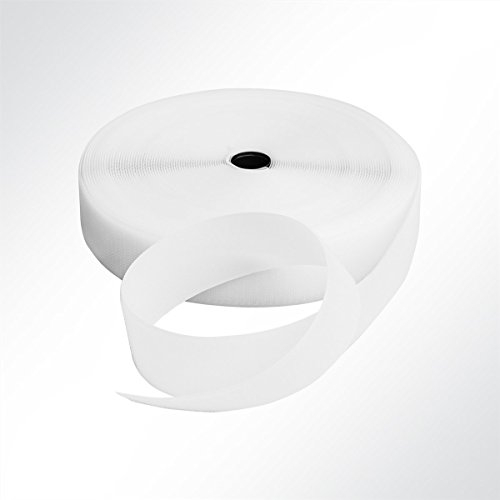 LYSEL® Klettband zum Nähen weiß Hakenband Breite 100mm VE 7 Meter