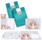 Minkocards 12 Einladungskarten zum Kindergeburtstag Mädchen Katze Einladungen zum Mädchengeburtstag incl. 12 Umschläge, 12 Tüten/petrol, 12 Aufkleber, 12 Lesezeichen, 12 Blöcke, 12 Schiffe versenken