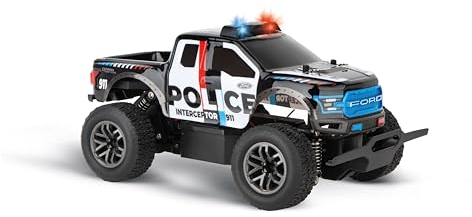Carrera - 370182024 - Ford F-150 Raptor Police I 2,4GHz I Original Lizenz I LED Polizeilicht I High-Speed bis zu 25km/h I Digital proportionales Fahren & Lenken I Vollgefedertes Fahrzeug