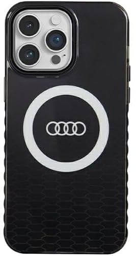 Audi IML Big Logo Case Hülle für iPhone 14 Pro Max 6.7 Schwarz hardcase AU-IMLMIP14PM-Q5/D2-BK