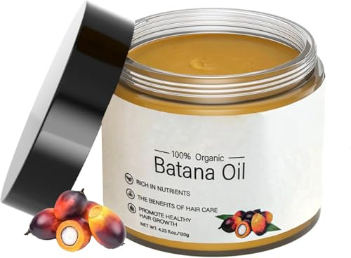 Skynest Huile de Batana brute pour la croissance des cheveux : 100% pure – Huile de Batana Dr. Sebi du Honduras non raffinée favorise l'épaisseur des cheveux pour homme et femme 120 g
