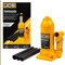 JCB 5 Tonne Heavy Duty Automotive Hydraulic Bottle Jack, 474mm Maximum Lift - Portable - Compact Design - Equipped with an adjustable height screw - 3 Year Warranty