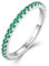 YL Stapelbare Ringe 925 Sterling Silber Smaragd Geburtsstein Ring Eternity Ewigkeitring Schmuck Geschenke für Damen Mutter Freundin,Größe54