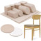 40 Pcs Felt Furniture Pads, 40mm Furniture Pads Floor Protectors, Round and Square Felt Pads for Furniture Feet, 3mm Thick Scratch Resistant Felt sliders for Floor (Beige)