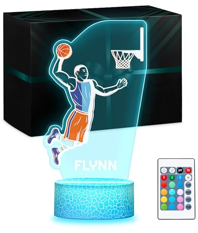 Personalisierte Nachtlampe Basketball - 16 RGB Farben - Nationalmannschaftstrikot - Dimmbare Nachttischlampe, Tischlampe Led mit Gravur - Geschenkidee Ideal für Fußballfans, Jungen Geburtstag Maverton